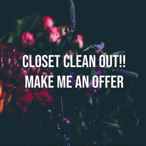 Closet clean out!  Make me an offer!